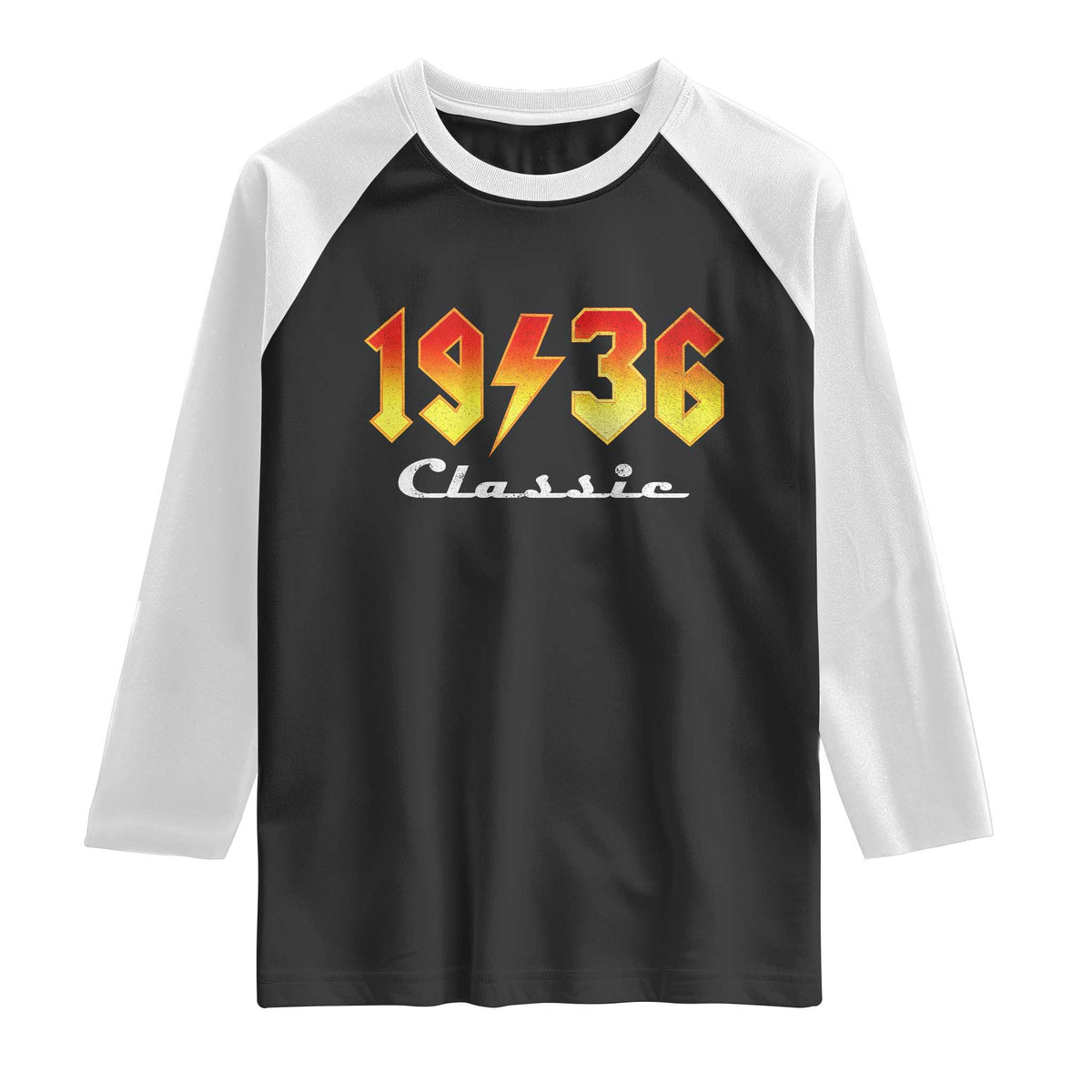 90th Birthday Raglan Shirt Classic Born 1936 Turning 90 Year Old
