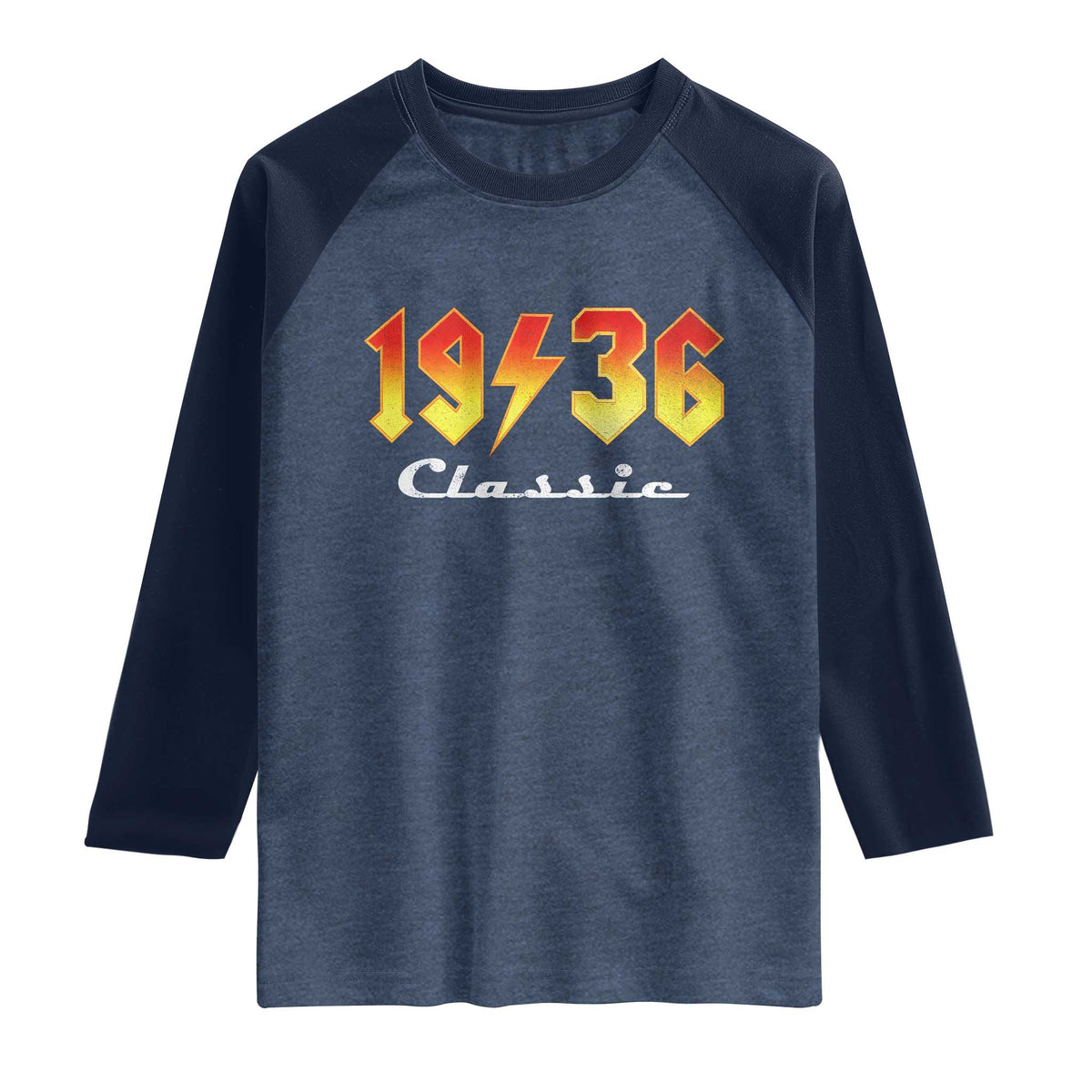 90th Birthday Raglan Shirt Classic Born 1936 Turning 90 Year Old