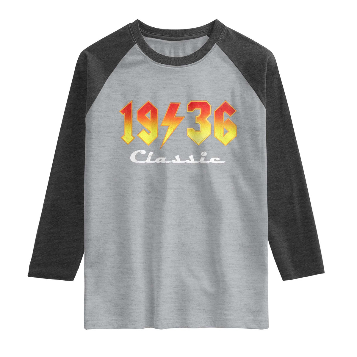 90th Birthday Raglan Shirt Classic Born 1936 Turning 90 Year Old