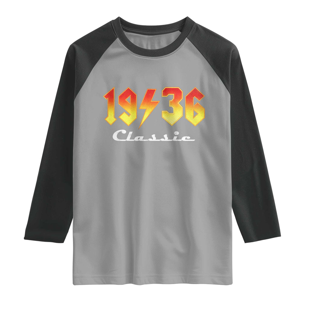 90th Birthday Raglan Shirt Classic Born 1936 Turning 90 Year Old