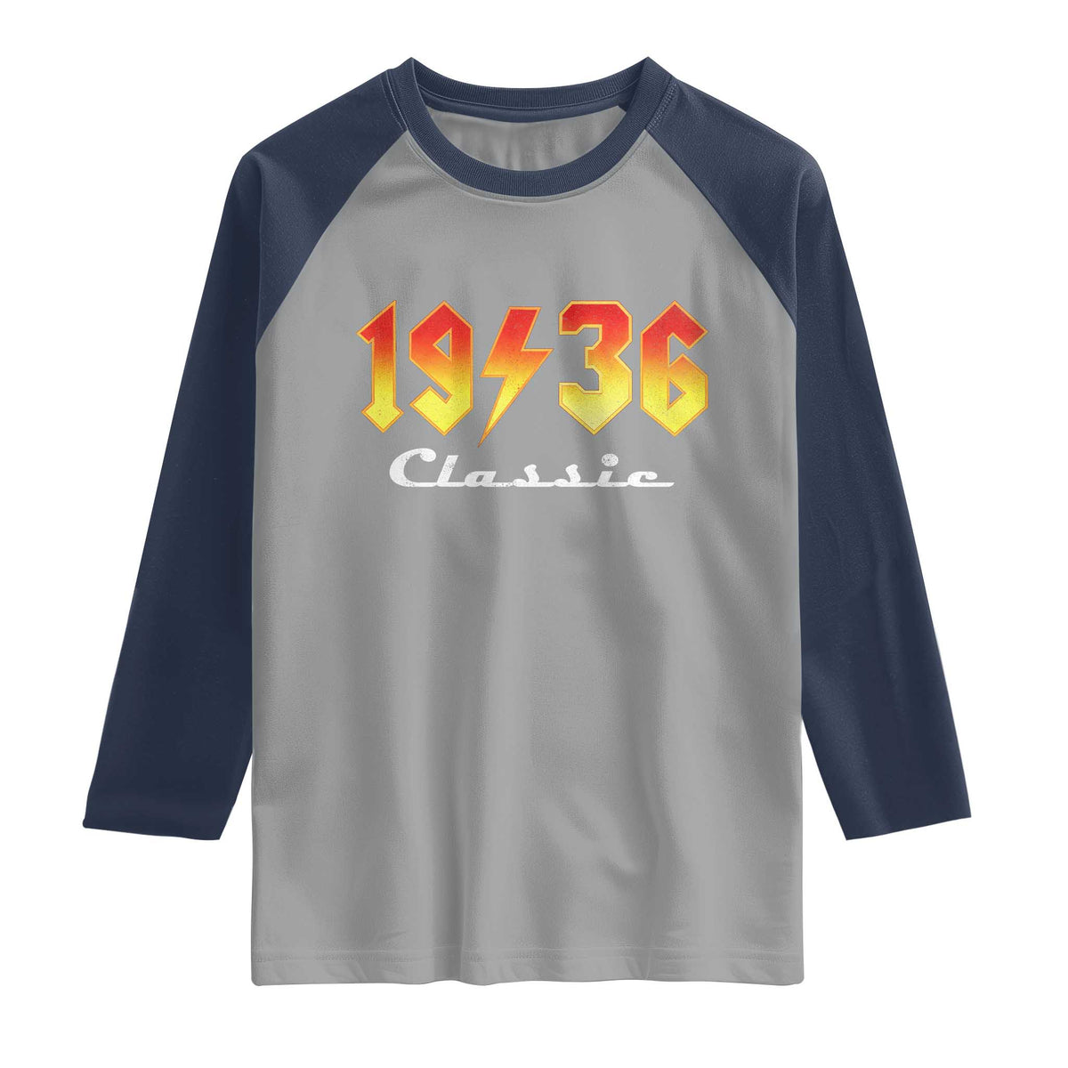 90th Birthday Raglan Shirt Classic Born 1936 Turning 90 Year Old