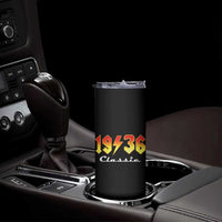 90th Birthday Skinny Tumbler Classic Born 1936 Turning 90 Year Old