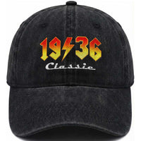 90th Birthday Washed Cotton Baseball Cap Classic Born 1936 Turning 90 Year Old