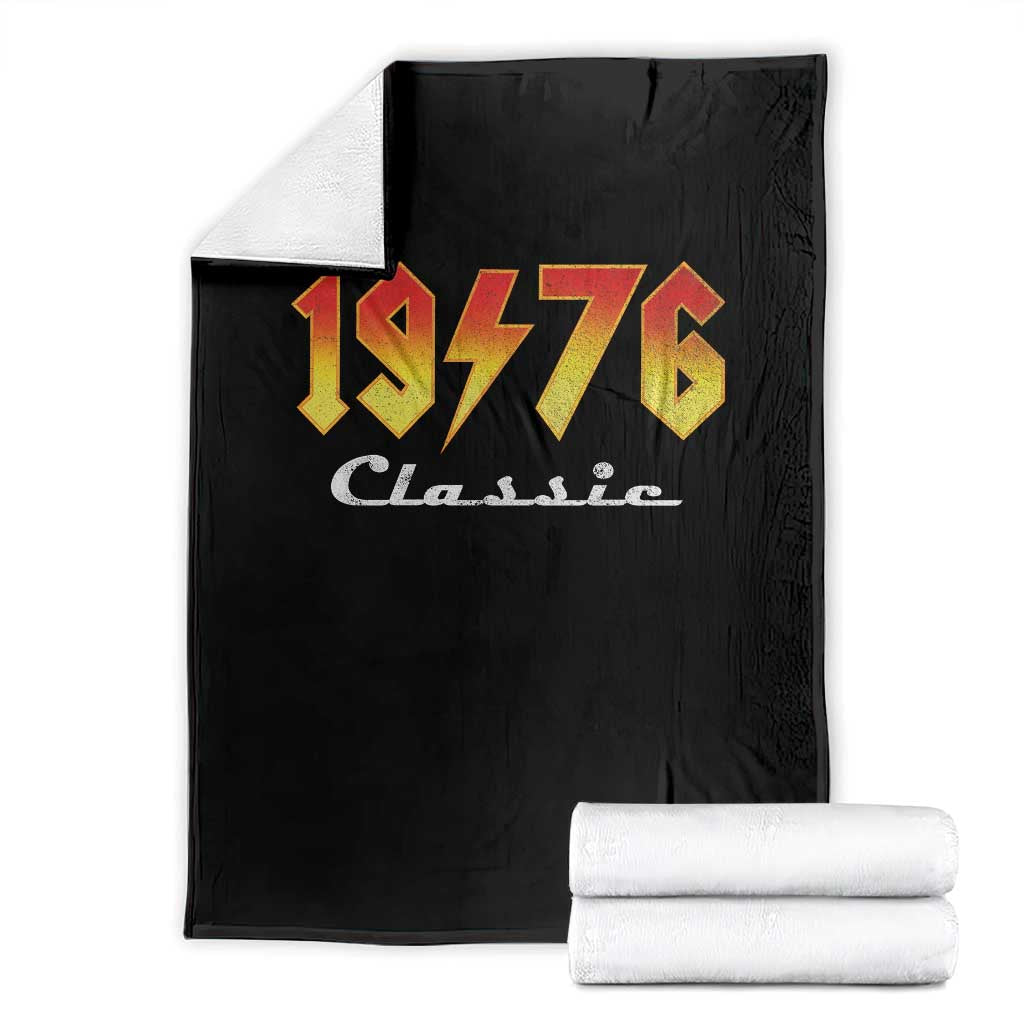 50th Birthday Throw Blanket Classic Born 1976 Turning 50 Year Old