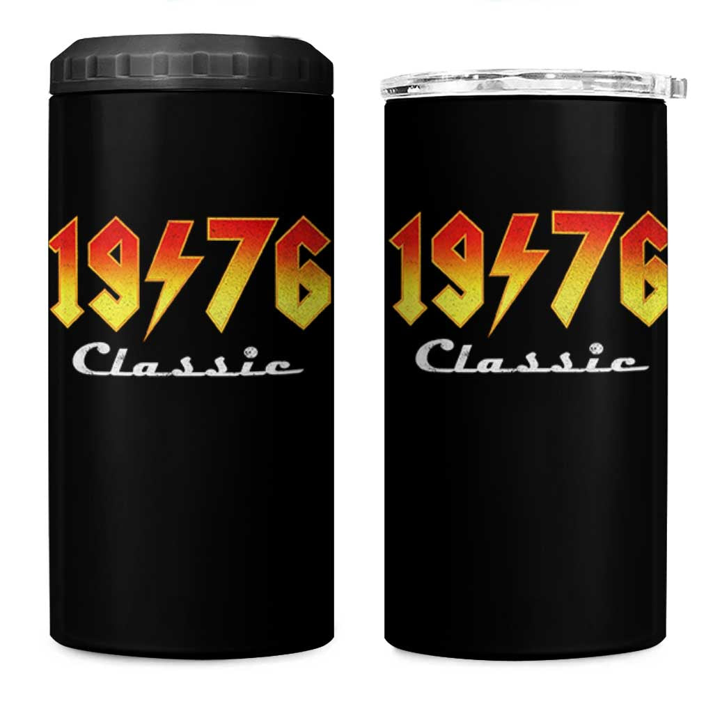 50th Birthday 4 in 1 Can Cooler Tumbler Classic Born 1976 Turning 50 Year Old