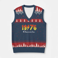 50th Birthday V-Neck Knit Sweater Vest Classic Born 1976 Turning 50 Year Old