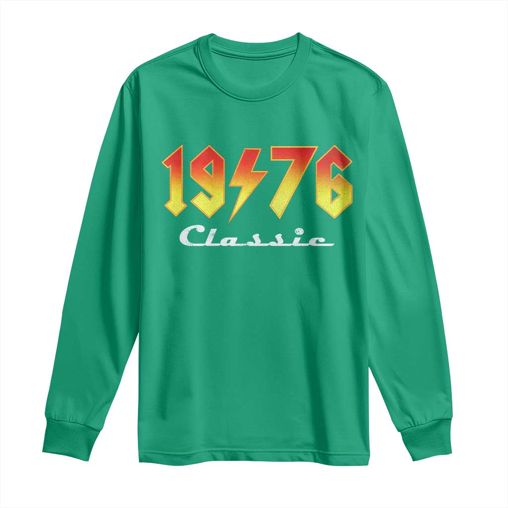 50th Birthday Long Sleeve Shirt Classic Born 1976 Turning 50 Year Old