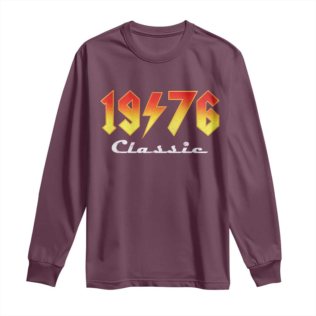 50th Birthday Long Sleeve Shirt Classic Born 1976 Turning 50 Year Old