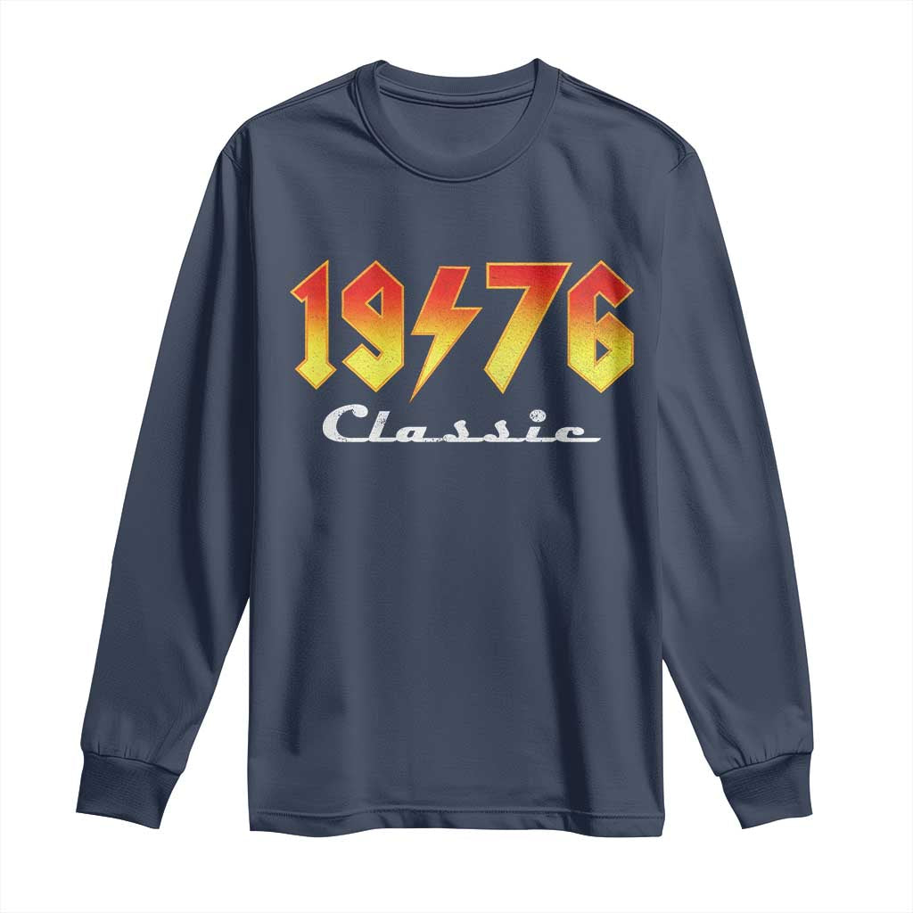 50th Birthday Long Sleeve Shirt Classic Born 1976 Turning 50 Year Old