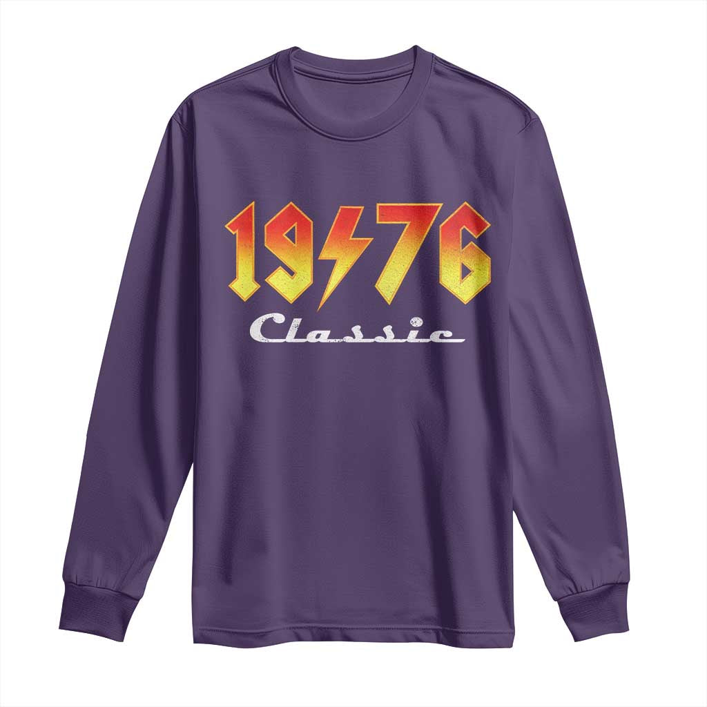 50th Birthday Long Sleeve Shirt Classic Born 1976 Turning 50 Year Old