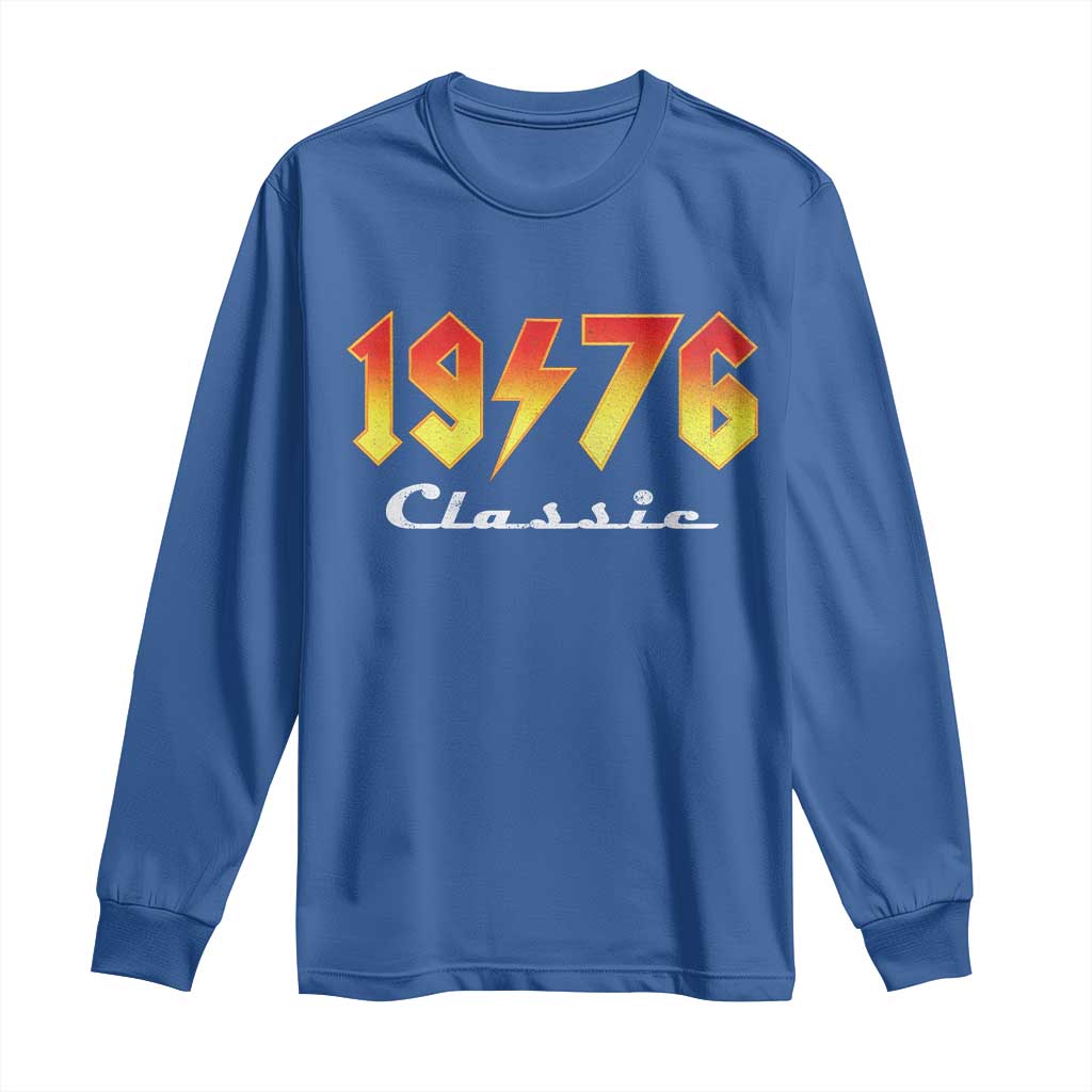 50th Birthday Long Sleeve Shirt Classic Born 1976 Turning 50 Year Old