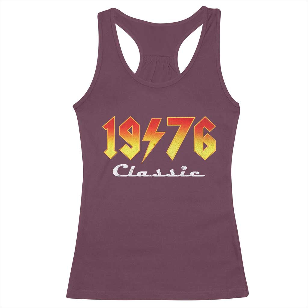 50th Birthday Racerback Tank Top Classic Born 1976 Turning 50 Year Old