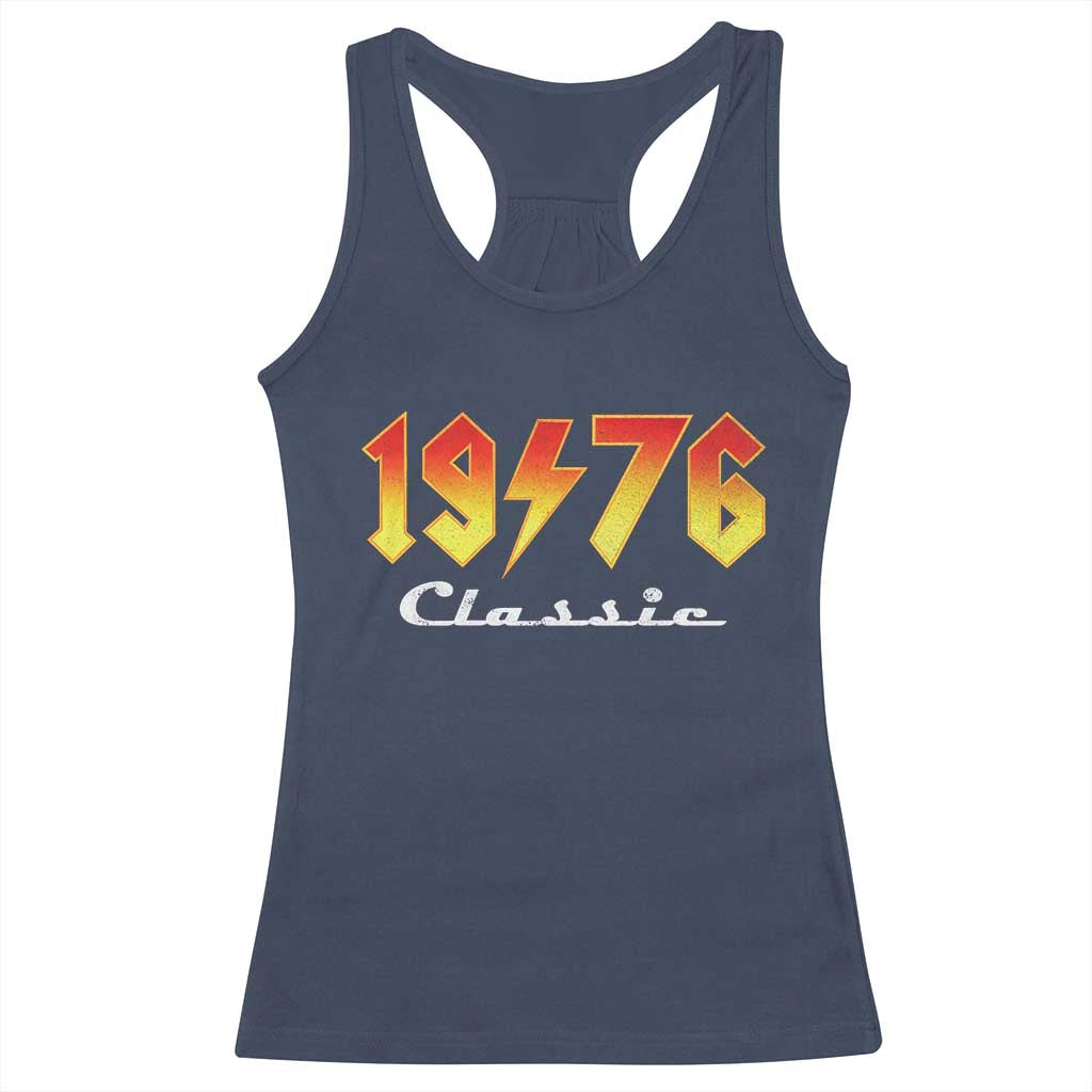 50th Birthday Racerback Tank Top Classic Born 1976 Turning 50 Year Old