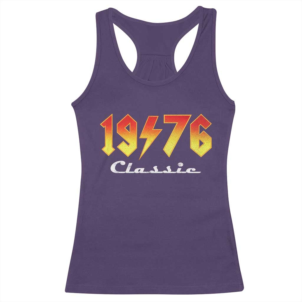 50th Birthday Racerback Tank Top Classic Born 1976 Turning 50 Year Old