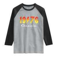 50th Birthday Raglan Shirt Classic Born 1976 Turning 50 Year Old