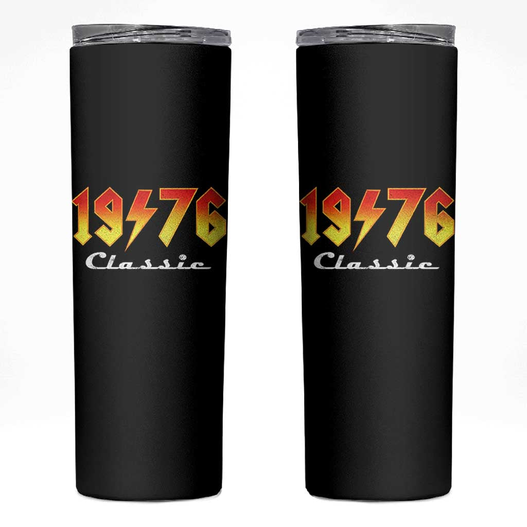 50th Birthday Skinny Tumbler Classic Born 1976 Turning 50 Year Old