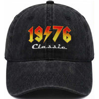 50th Birthday Washed Cotton Baseball Cap Classic Born 1976 Turning 50 Year Old