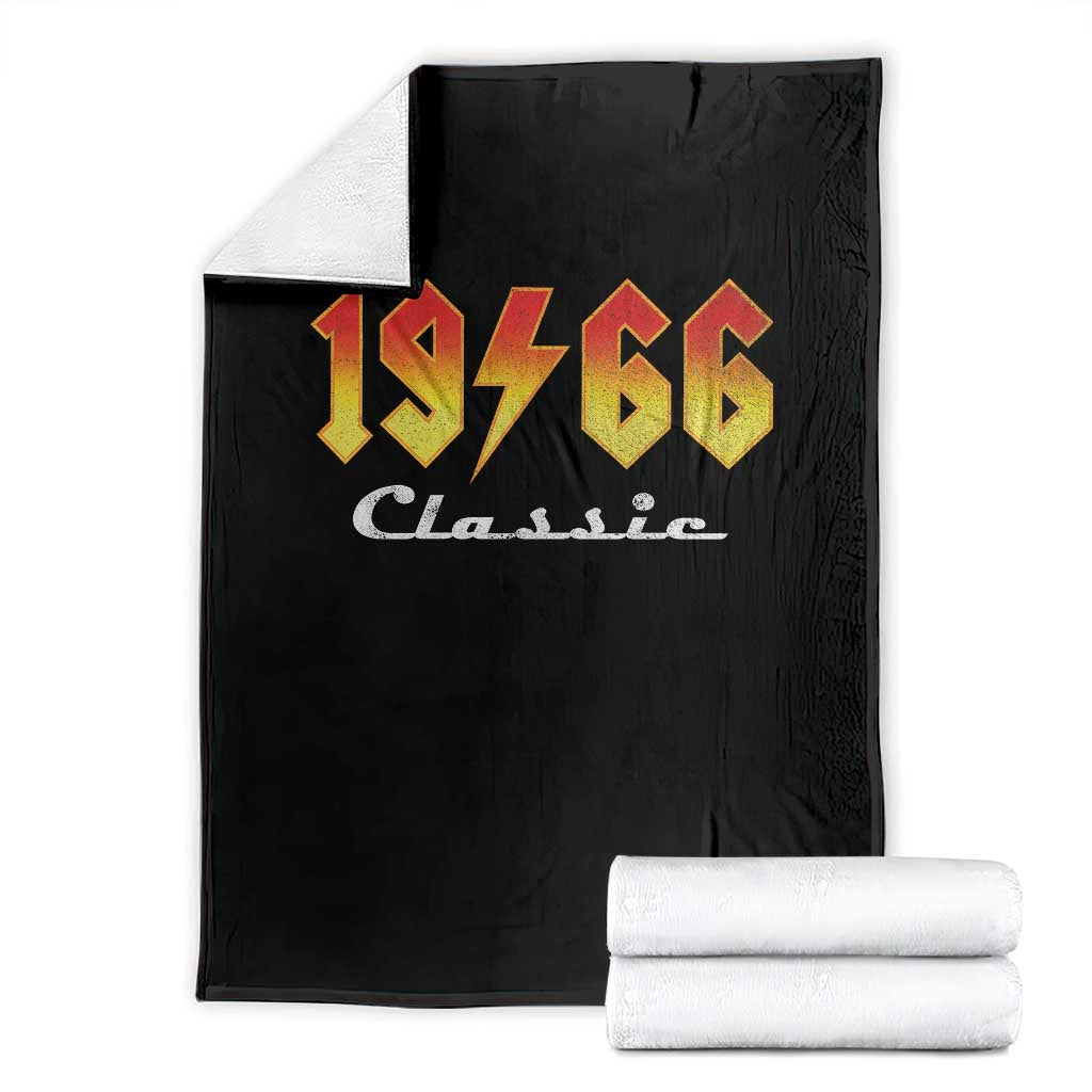 60th Birthday Throw Blanket Classic Born 1966 Turning 60 Year Old