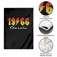60th Birthday Garden Flag Classic Born 1966 Turning 60 Year Old