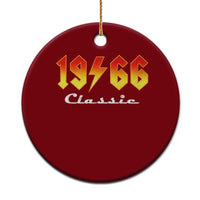 60th Birthday Ceramic Ornament Classic Born 1966 Turning 60 Year Old