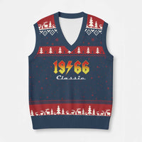 60th Birthday V-Neck Knit Sweater Vest Classic Born 1966 Turning 60 Year Old