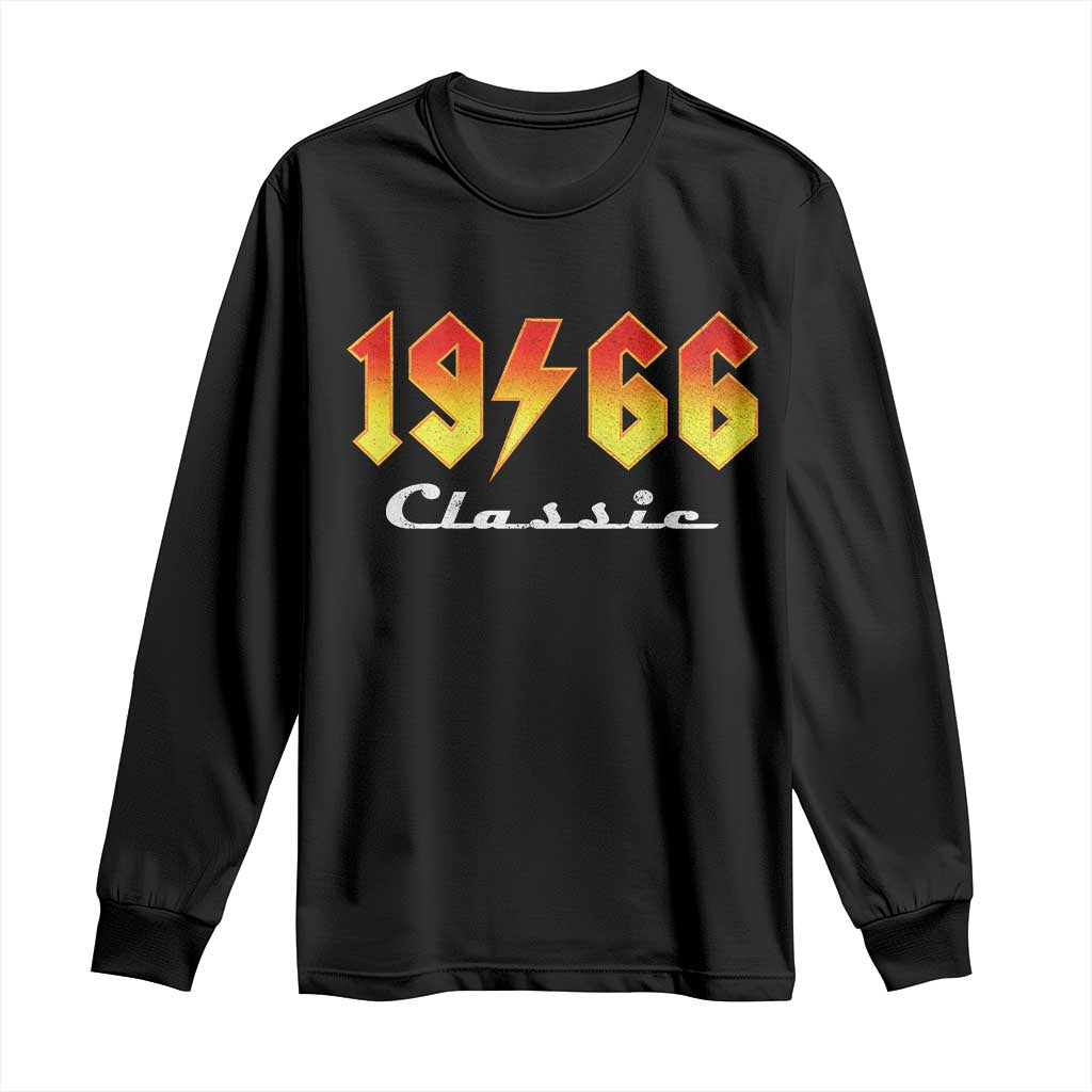 60th Birthday Long Sleeve Shirt Classic Born 1966 Turning 60 Year Old
