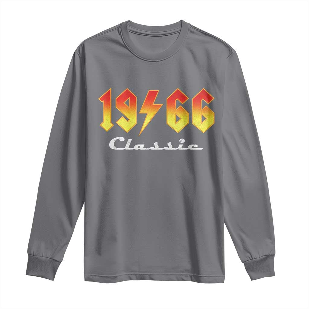 60th Birthday Long Sleeve Shirt Classic Born 1966 Turning 60 Year Old