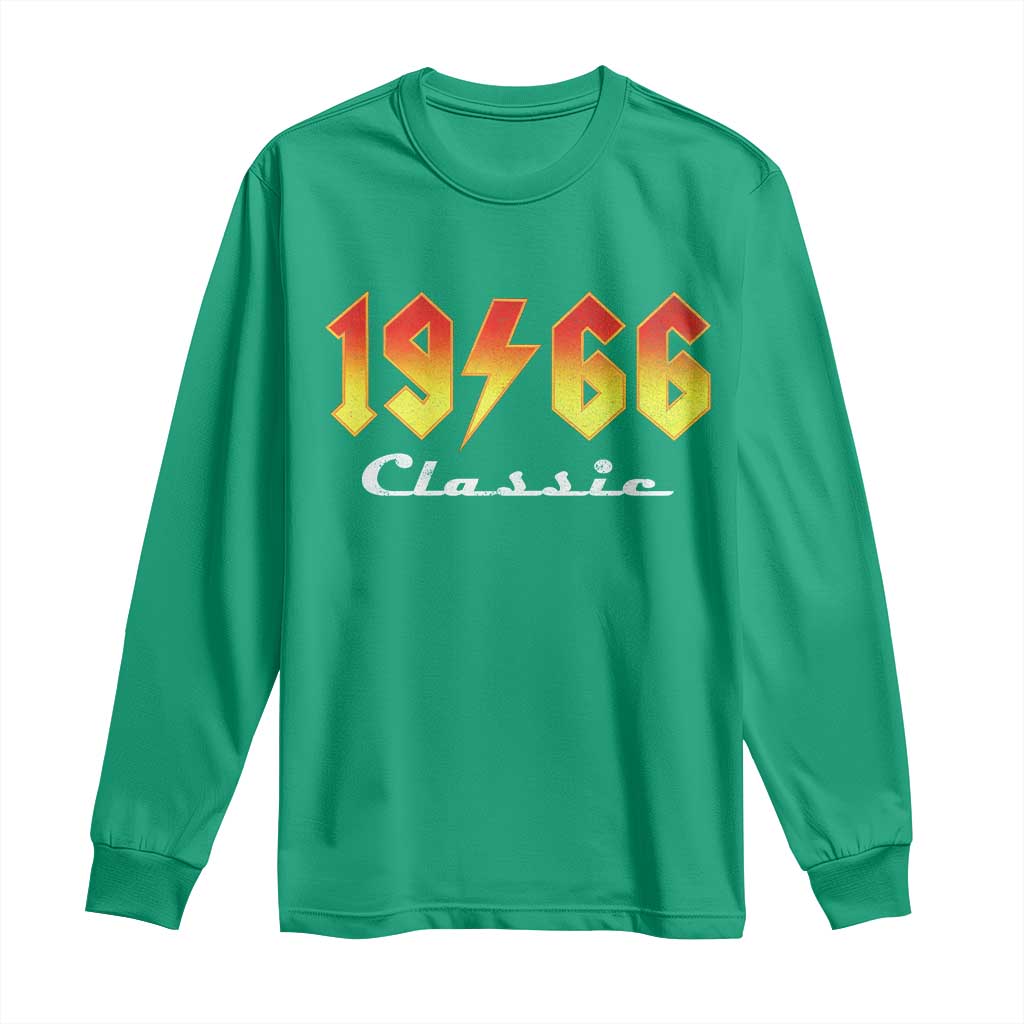 60th Birthday Long Sleeve Shirt Classic Born 1966 Turning 60 Year Old