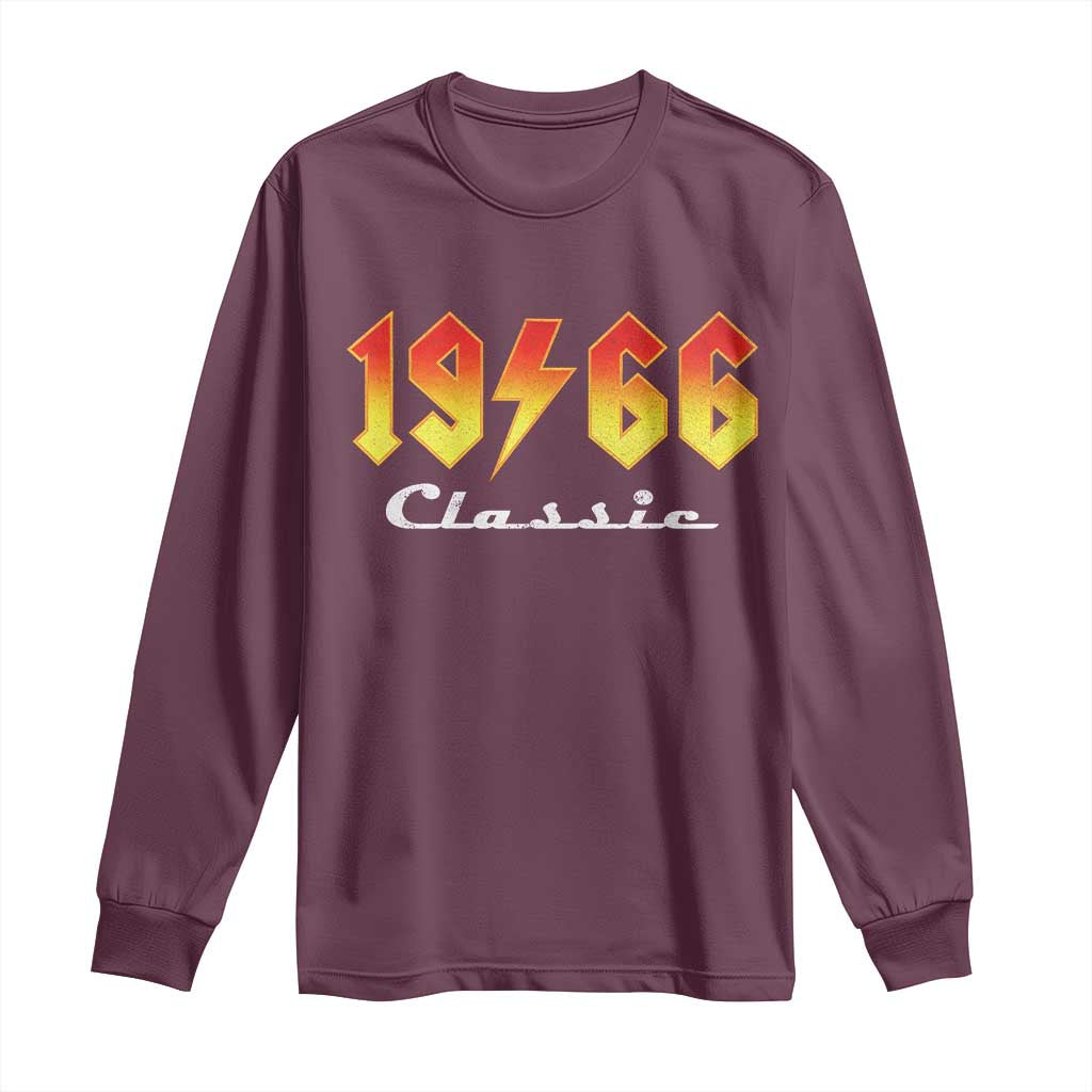 60th Birthday Long Sleeve Shirt Classic Born 1966 Turning 60 Year Old