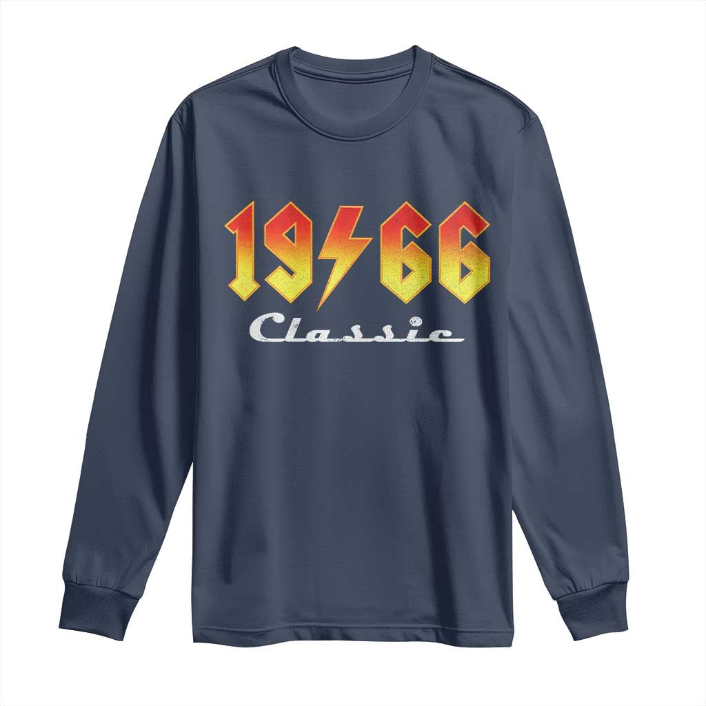 60th Birthday Long Sleeve Shirt Classic Born 1966 Turning 60 Year Old