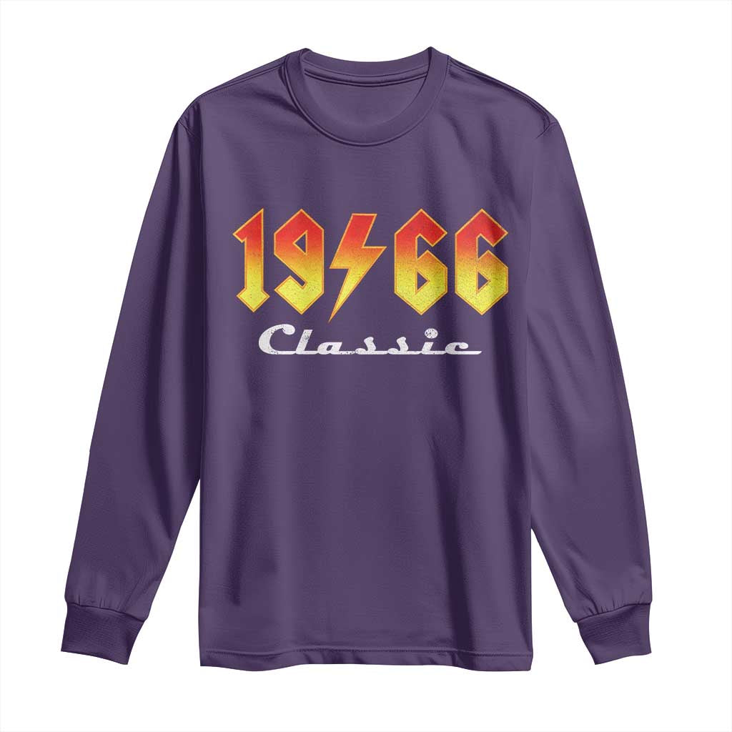 60th Birthday Long Sleeve Shirt Classic Born 1966 Turning 60 Year Old