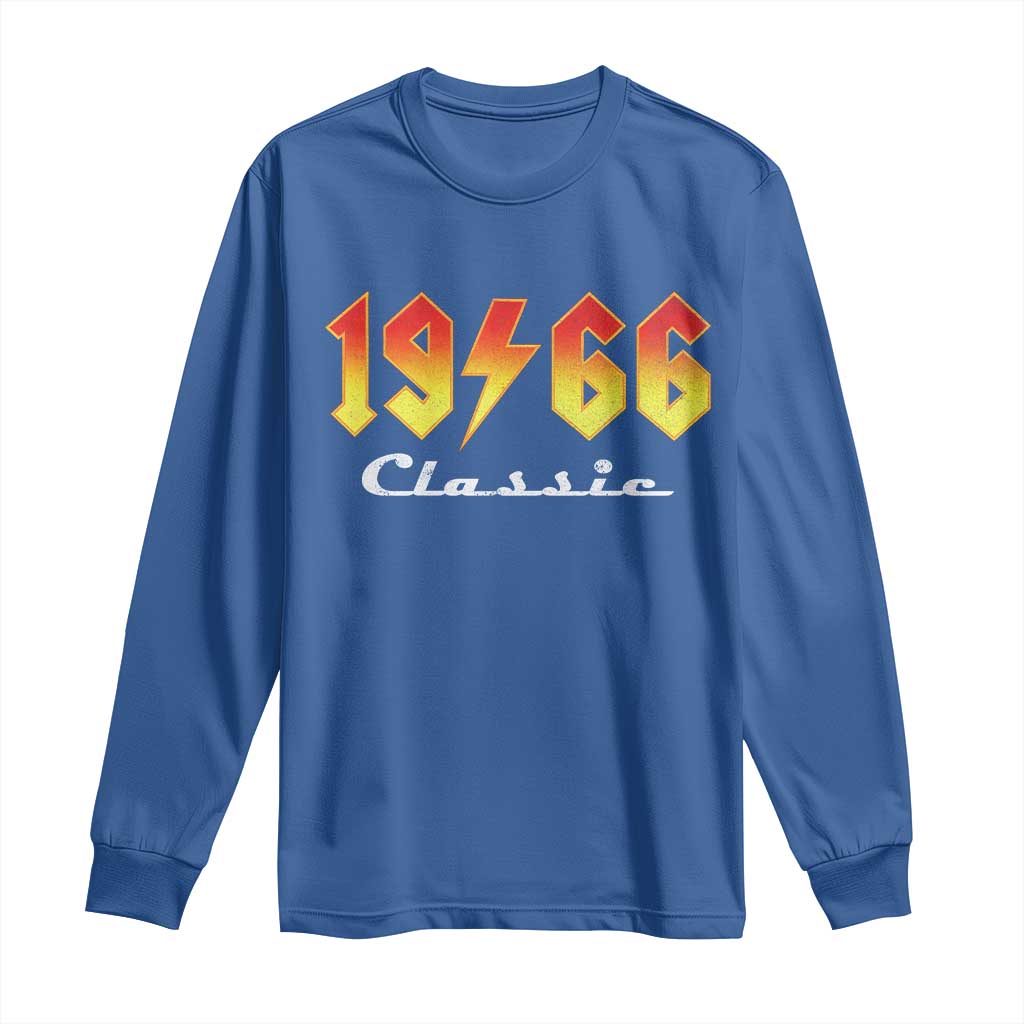 60th Birthday Long Sleeve Shirt Classic Born 1966 Turning 60 Year Old