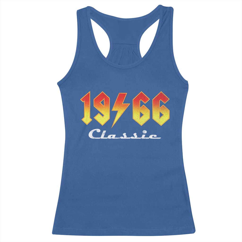60th Birthday Racerback Tank Top Classic Born 1966 Turning 60 Year Old