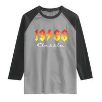 60th Birthday Raglan Shirt Classic Born 1966 Turning 60 Year Old
