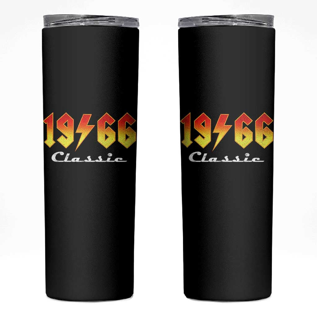 60th Birthday Skinny Tumbler Classic Born 1966 Turning 60 Year Old