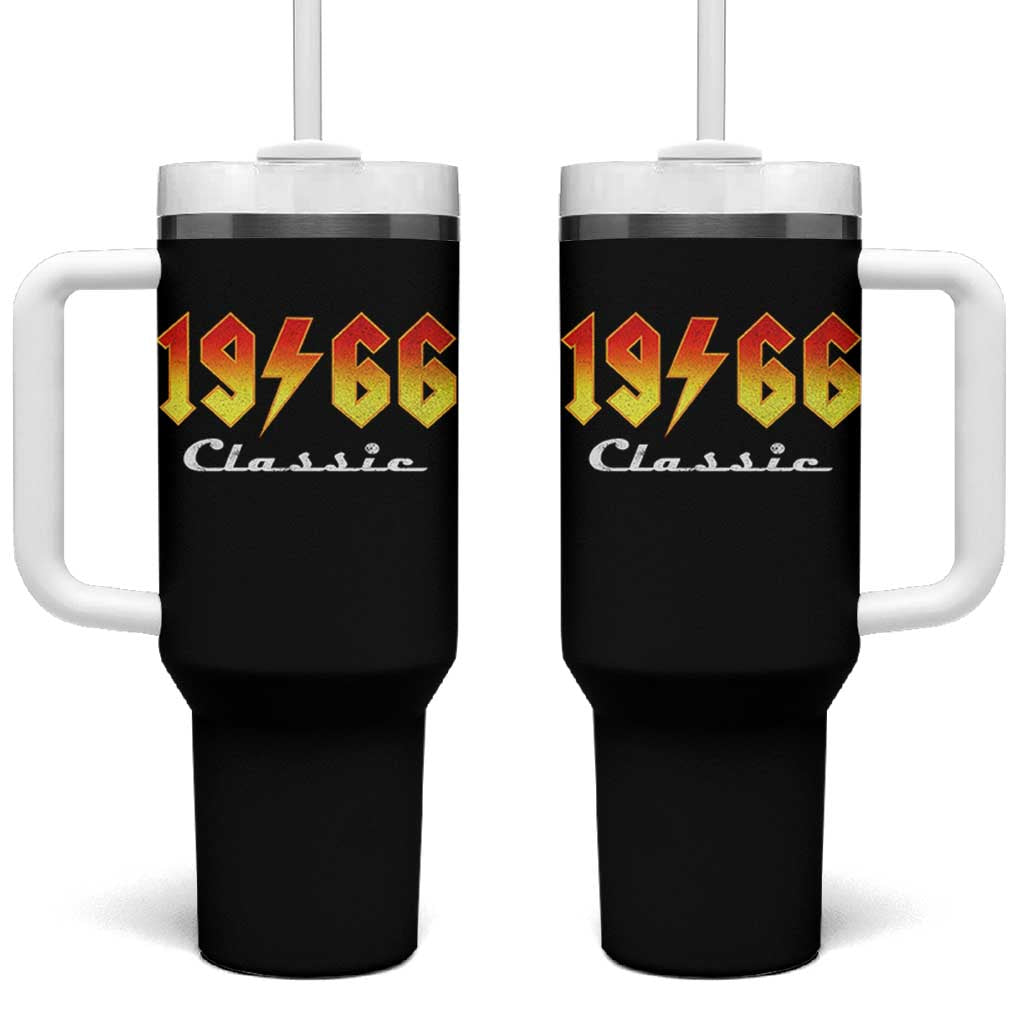60th Birthday Tumbler With Handle Classic Born 1966 Turning 60 Year Old