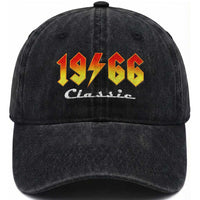 60th Birthday Washed Cotton Baseball Cap Classic Born 1966 Turning 60 Year Old