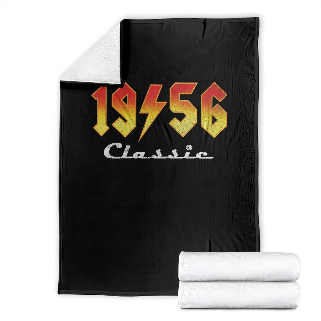 70th Birthday Throw Blanket Classic Born 1956 Turning 70 Year Old