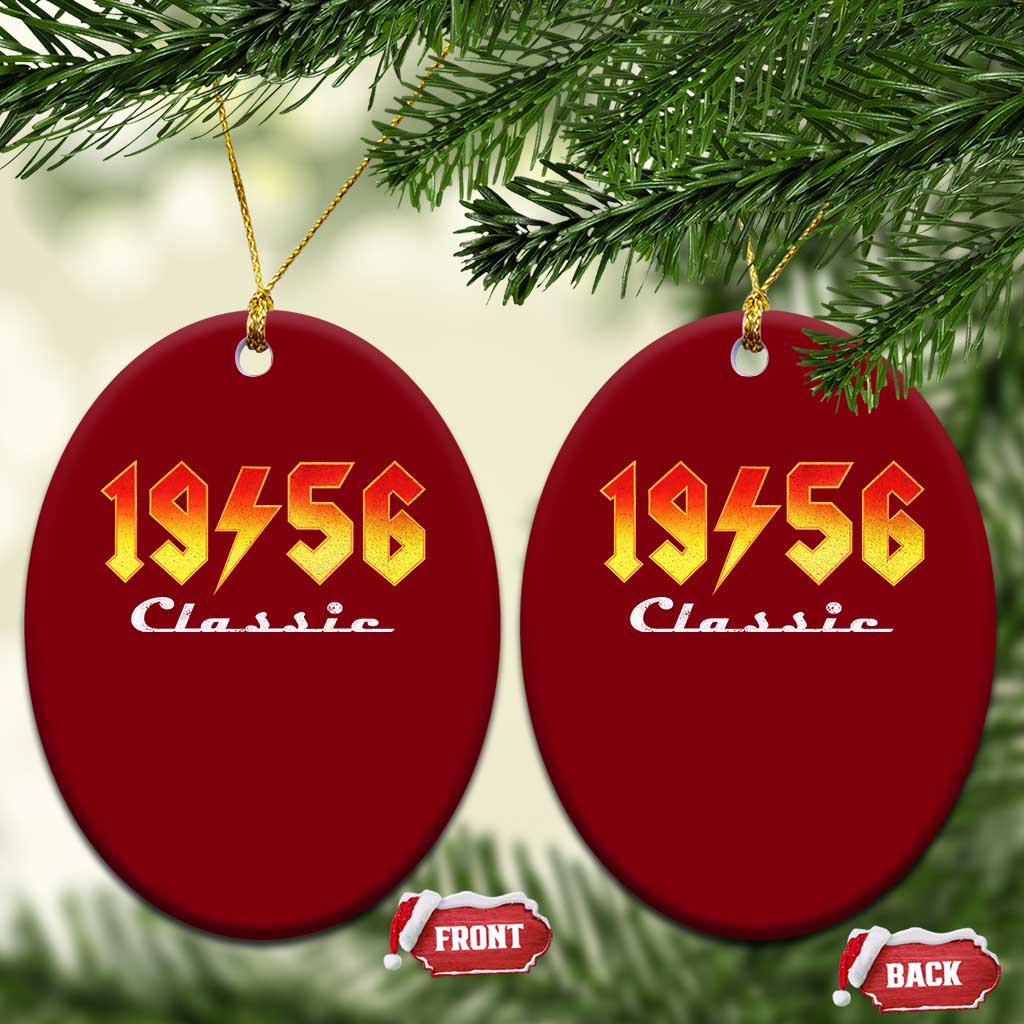 70th Birthday Ceramic Ornament Classic Born 1956 Turning 70 Year Old
