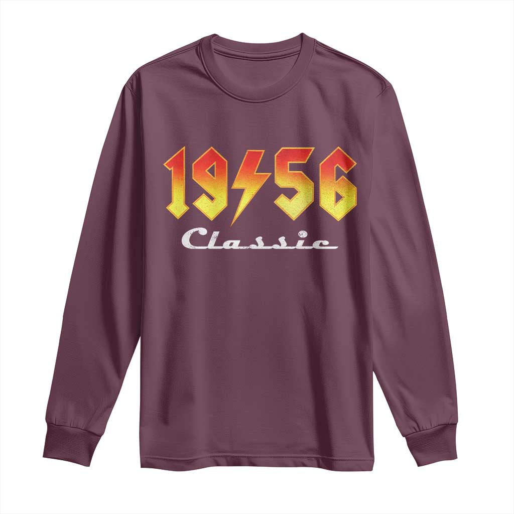 70th Birthday Long Sleeve Shirt Classic Born 1956 Turning 70 Year Old