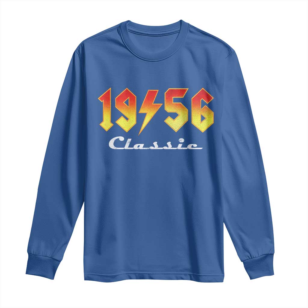 70th Birthday Long Sleeve Shirt Classic Born 1956 Turning 70 Year Old