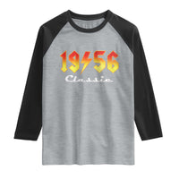 70th Birthday Raglan Shirt Classic Born 1956 Turning 70 Year Old