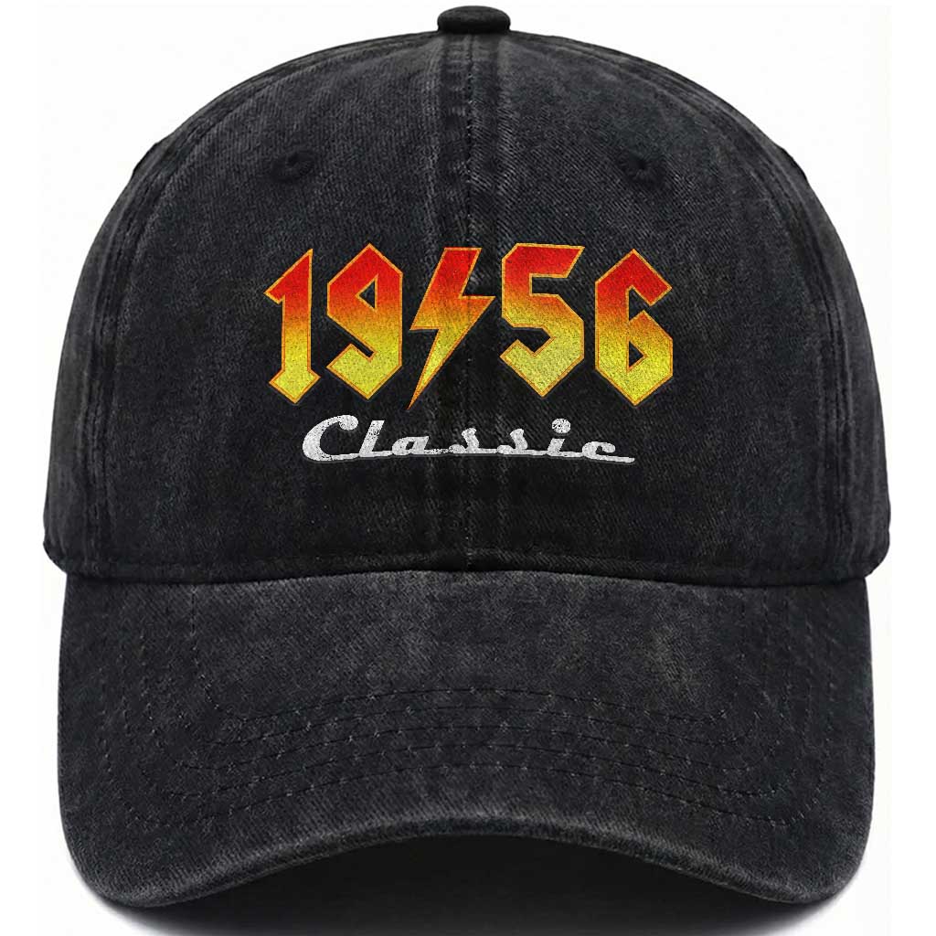 70th Birthday Washed Cotton Baseball Cap Classic Born 1956 Turning 70 Year Old