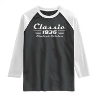 Classic 1936 Birthday Raglan Shirt 90yr 90th Birthday Gift