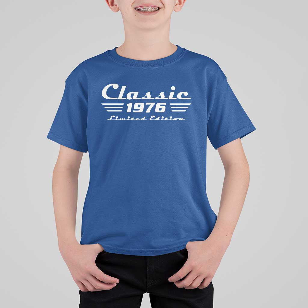 Classic 1976 Birthday T Shirt For Kid 50yr 50th Birthday Gift
