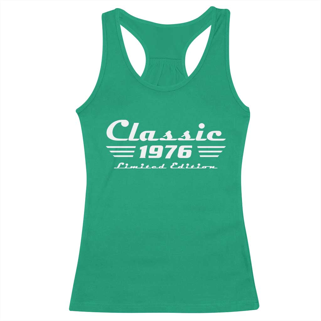 Classic 1976 Birthday Racerback Tank Top 50yr 50th Birthday Gift