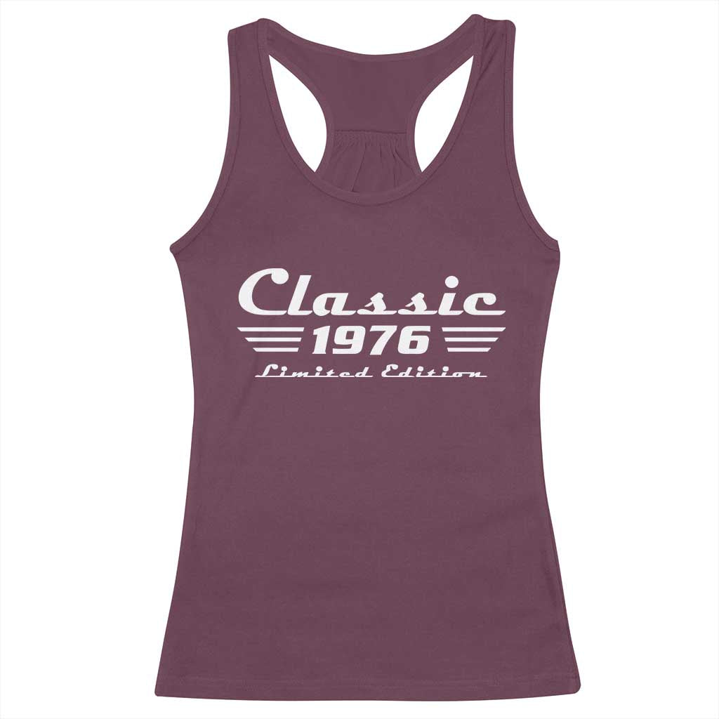 Classic 1976 Birthday Racerback Tank Top 50yr 50th Birthday Gift