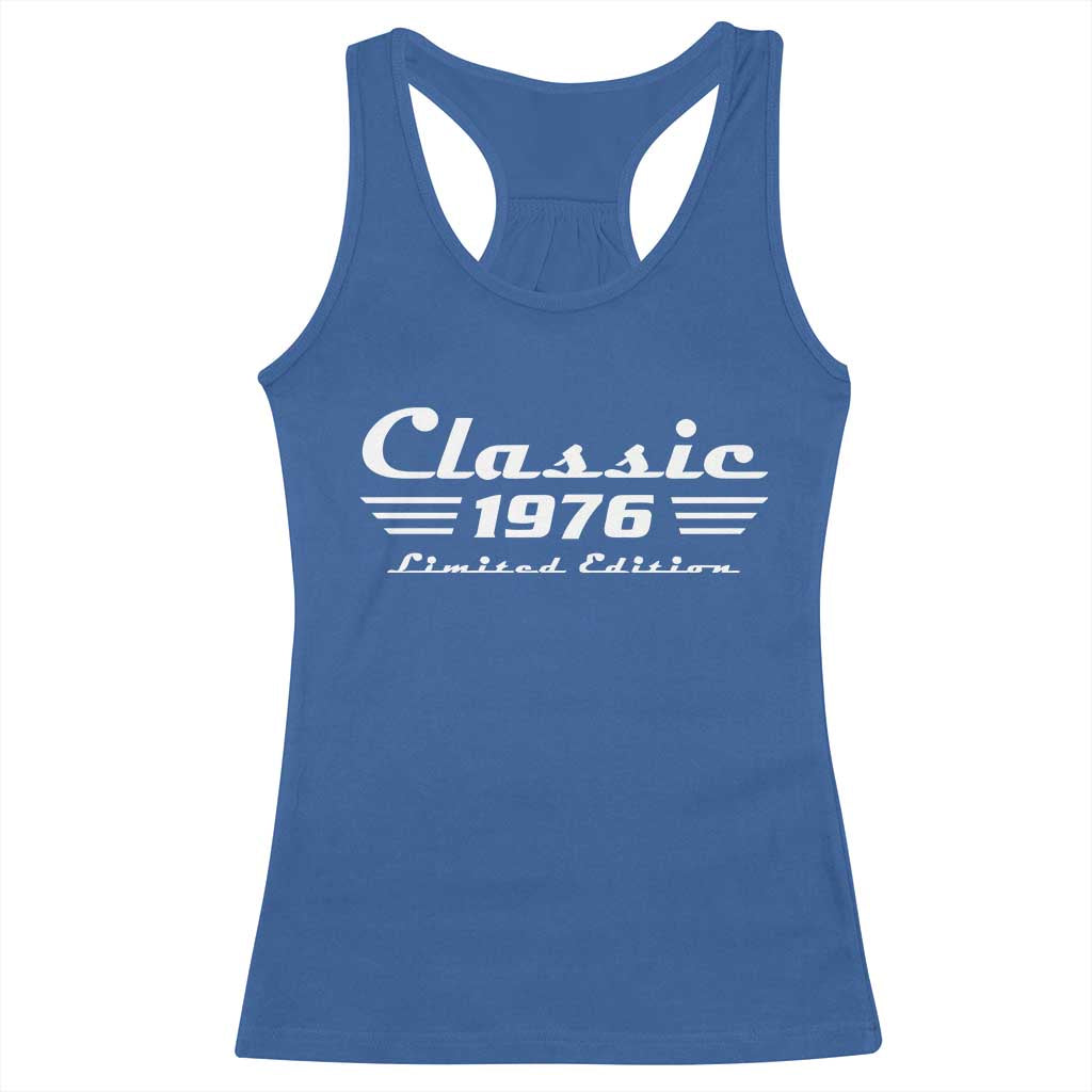 Classic 1976 Birthday Racerback Tank Top 50yr 50th Birthday Gift