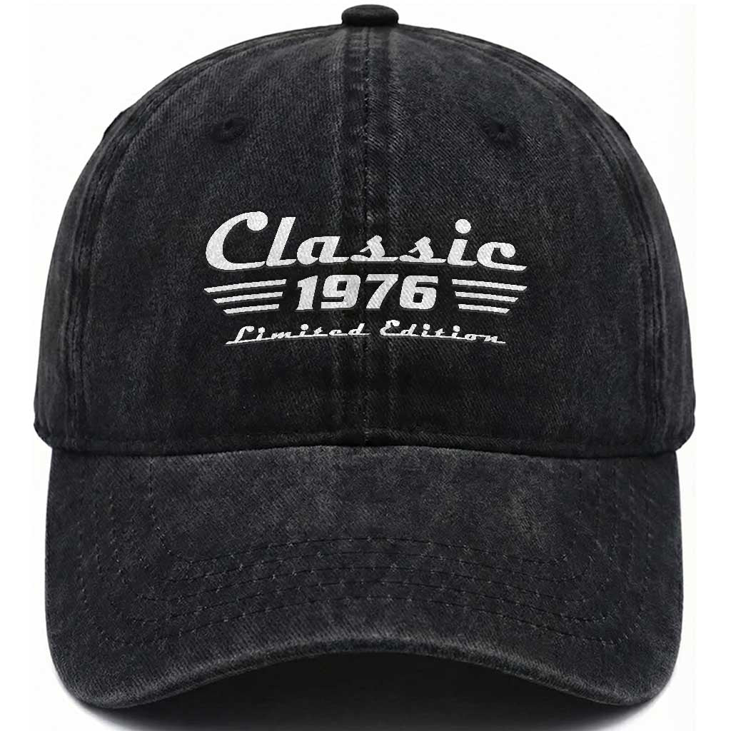 Classic 1976 Birthday Washed Cotton Baseball Cap 50yr 50th Birthday Gift