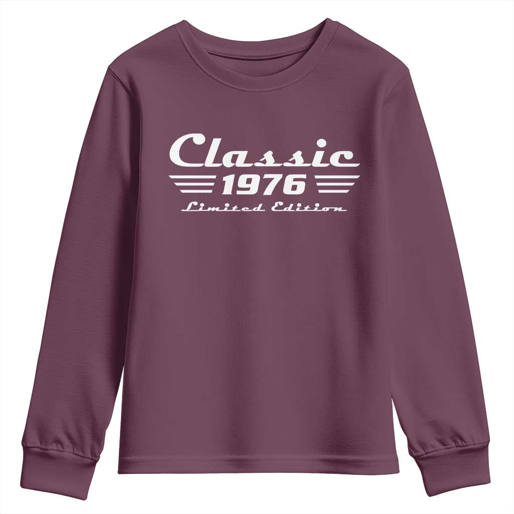 Classic 1976 Birthday Youth Sweatshirt 50yr 50th Birthday Gift